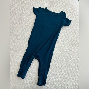 Post Peanut navy blue short sleeve romper